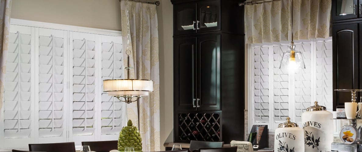 Curtains paired with shutters